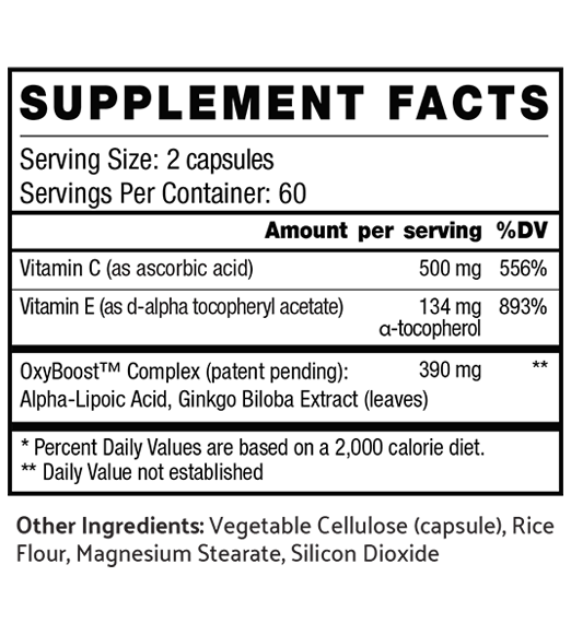 Altitude RX altitude acclimation with ginkgo biloba, alpha-lipoic acid, vitamin c and e