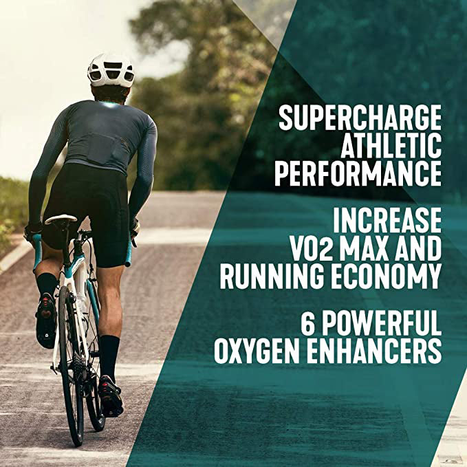 Cyclist improving athletic performance riding up a hill.