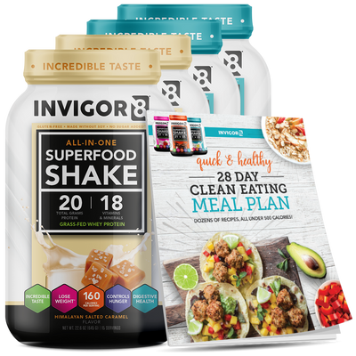 INVIGOR8 Superfood Grass-Fed Whey Protein Shake (4 Pack)