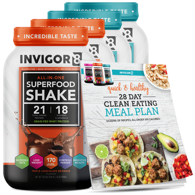 INVIGOR8 Superfood Grass-Fed Whey Protein Shake (4 Pack)