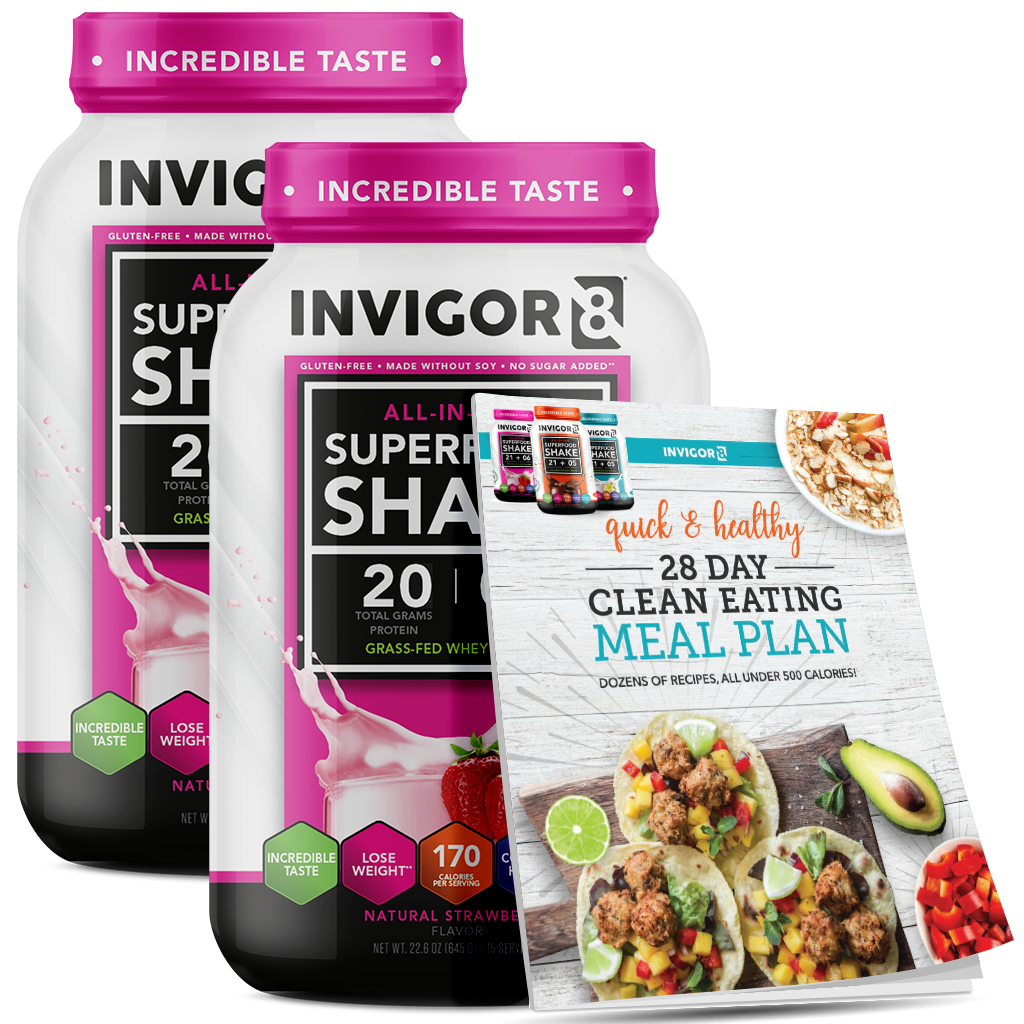 INVIGOR8 Superfood Grass-Fed Whey Protein Shake (2 Pack)