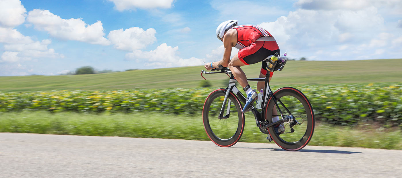 cyclist on country road
