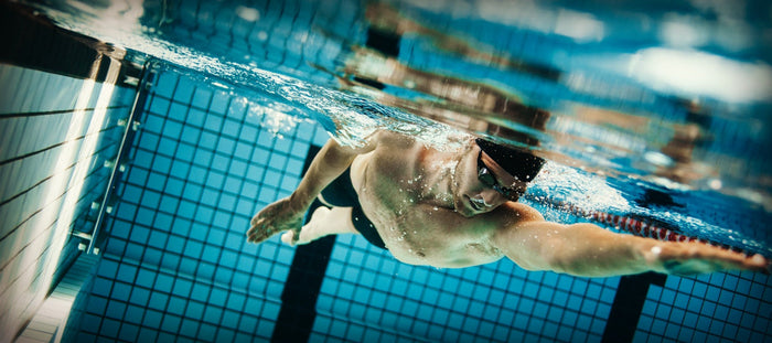 Man in swimming pool