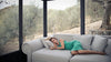 woman sleeping on a couch